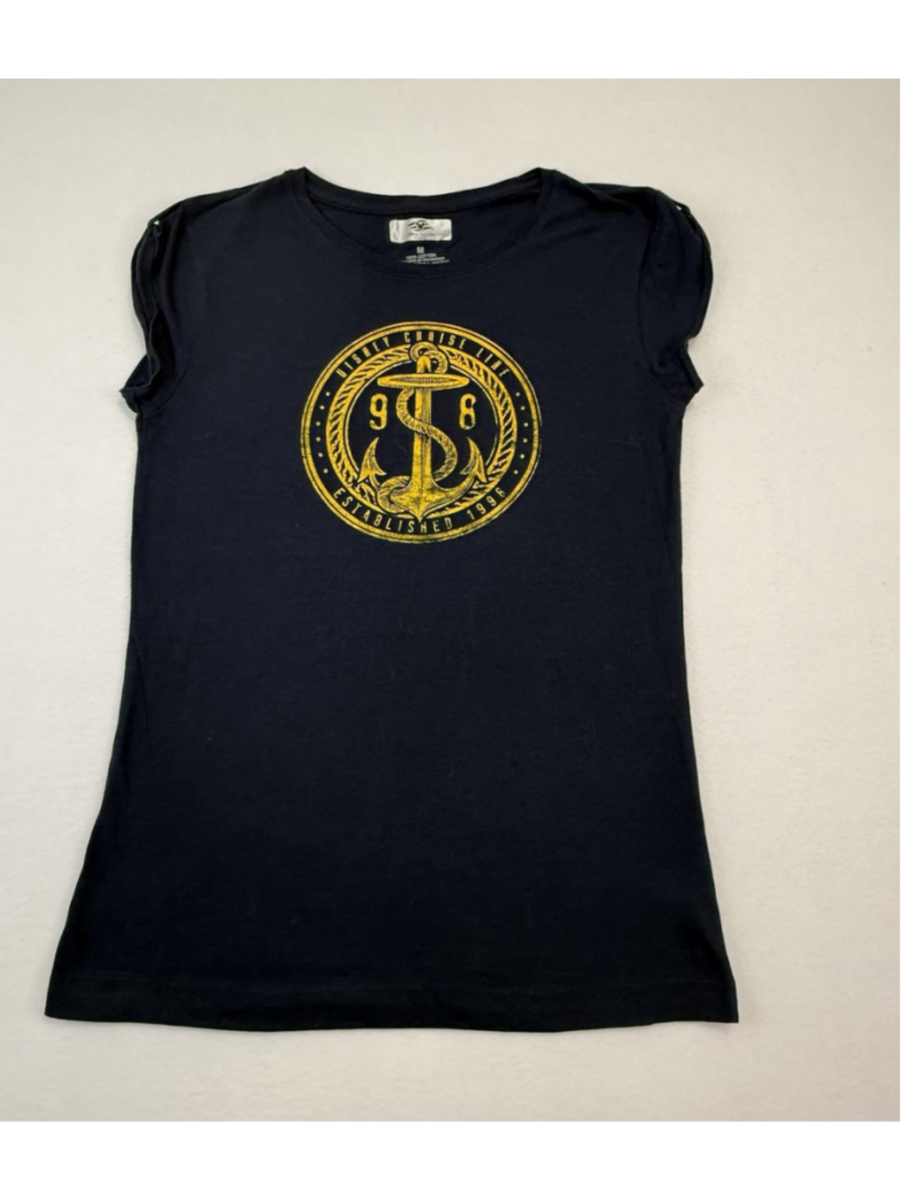 Disney Cruise Line Anchor Graphic Navy T-Shirt Women’s Medium